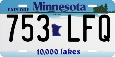 MN license plate 753LFQ
