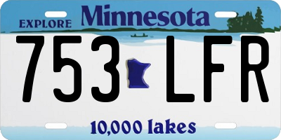 MN license plate 753LFR