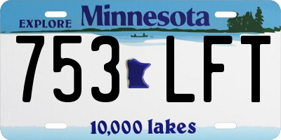 MN license plate 753LFT