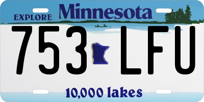 MN license plate 753LFU