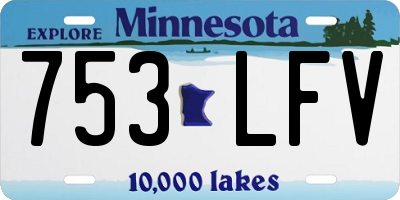MN license plate 753LFV