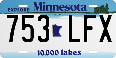 MN license plate 753LFX