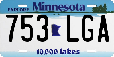 MN license plate 753LGA