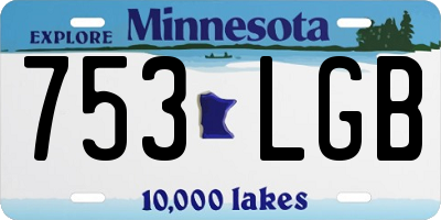 MN license plate 753LGB