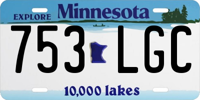 MN license plate 753LGC