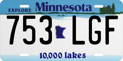 MN license plate 753LGF