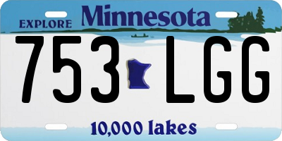 MN license plate 753LGG