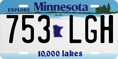 MN license plate 753LGH
