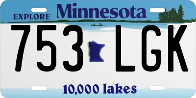MN license plate 753LGK