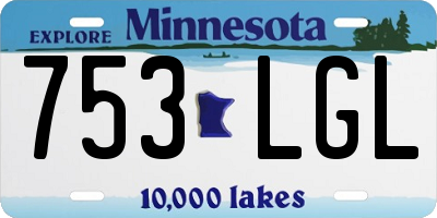 MN license plate 753LGL
