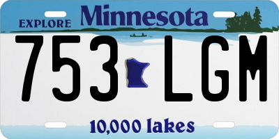 MN license plate 753LGM
