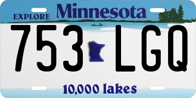 MN license plate 753LGQ