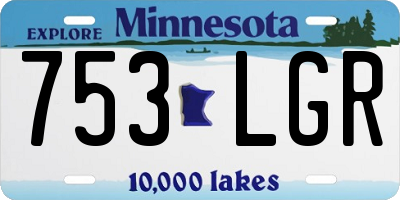 MN license plate 753LGR