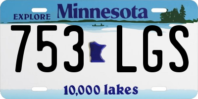 MN license plate 753LGS