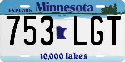 MN license plate 753LGT