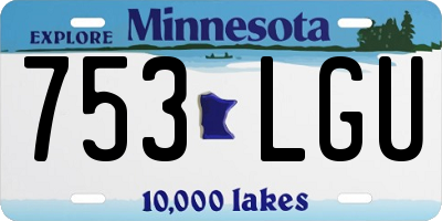 MN license plate 753LGU
