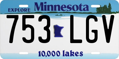 MN license plate 753LGV