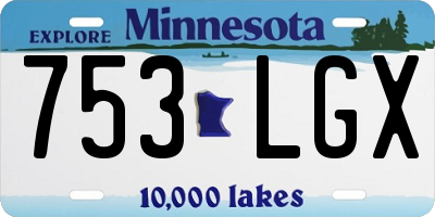 MN license plate 753LGX