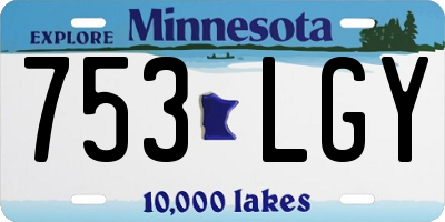 MN license plate 753LGY