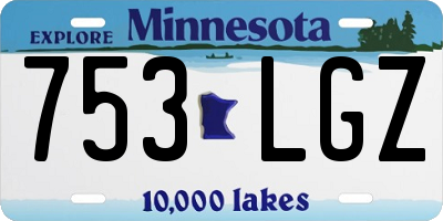 MN license plate 753LGZ