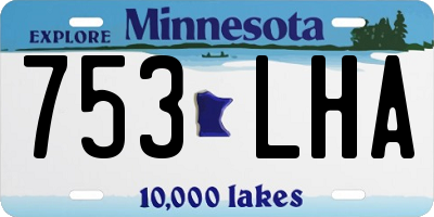 MN license plate 753LHA