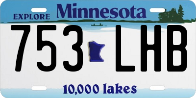 MN license plate 753LHB
