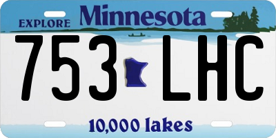 MN license plate 753LHC
