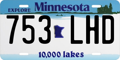 MN license plate 753LHD