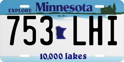 MN license plate 753LHI