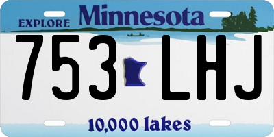 MN license plate 753LHJ