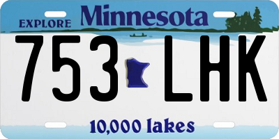 MN license plate 753LHK