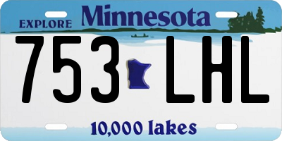 MN license plate 753LHL