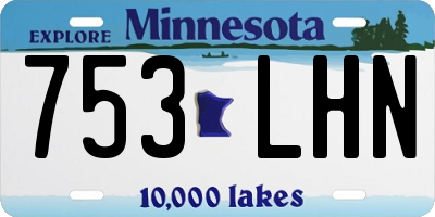 MN license plate 753LHN