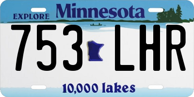 MN license plate 753LHR