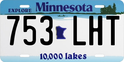 MN license plate 753LHT