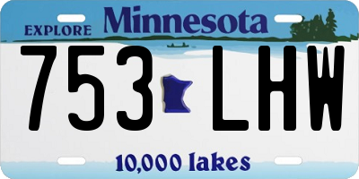 MN license plate 753LHW