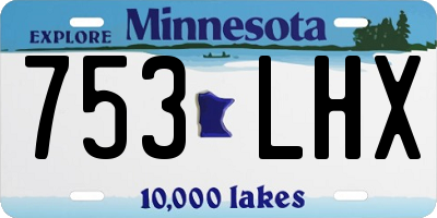 MN license plate 753LHX