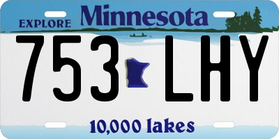 MN license plate 753LHY