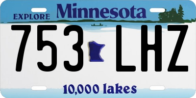 MN license plate 753LHZ