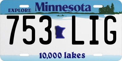 MN license plate 753LIG