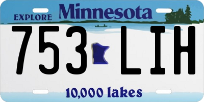 MN license plate 753LIH