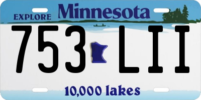 MN license plate 753LII