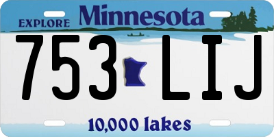 MN license plate 753LIJ