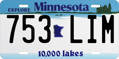 MN license plate 753LIM