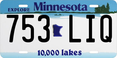 MN license plate 753LIQ