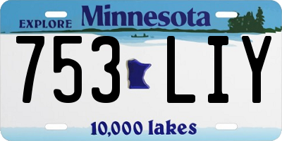 MN license plate 753LIY