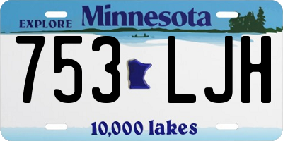 MN license plate 753LJH