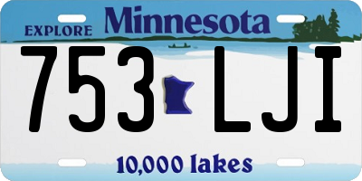 MN license plate 753LJI