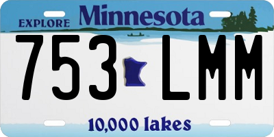 MN license plate 753LMM
