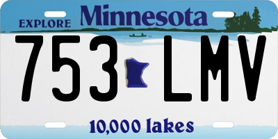 MN license plate 753LMV